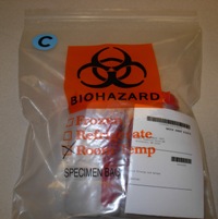 Biohazard Bag with batch sheet